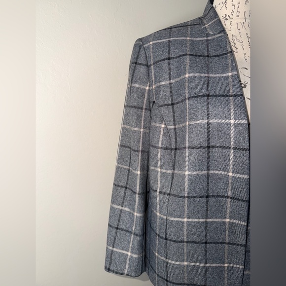 Black Label Women's Charcoal Checkered Blazer - Picture 3 of 10